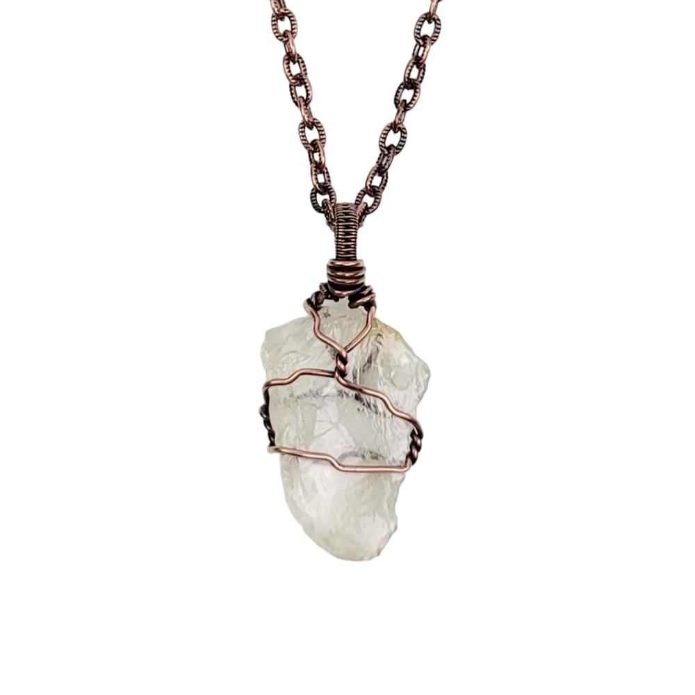 Citrine Necklace Jewelry Pendant Men Women Yellow Crystal Stone Artisan Handmade